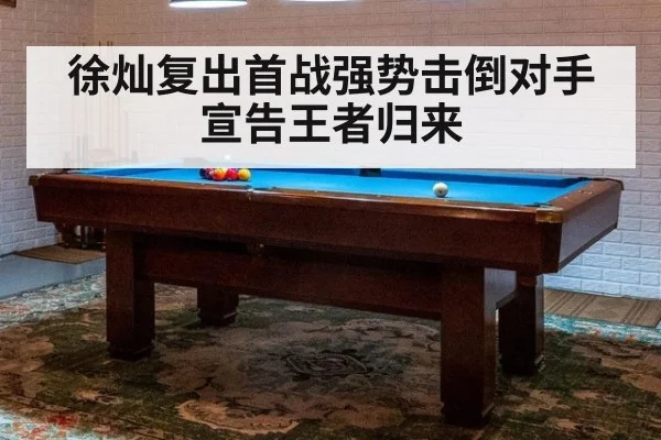 徐灿复出首战强势击倒对手宣告王者归来